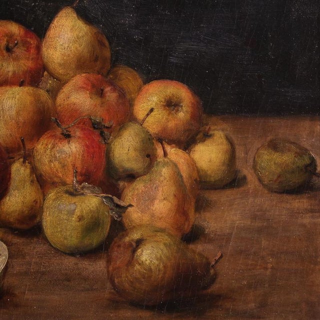 French Artist, Still Life with Fruit, 1940, Oil on Board For Sale - Image 9 of 16