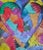 1980s 1980s Original Jim Dine Heart Exhibition Lithograph Poster " Rainbow Quilt Heart " Pop Art Gallery Maeght Paris 1983 For Sale - Image 5 of 7