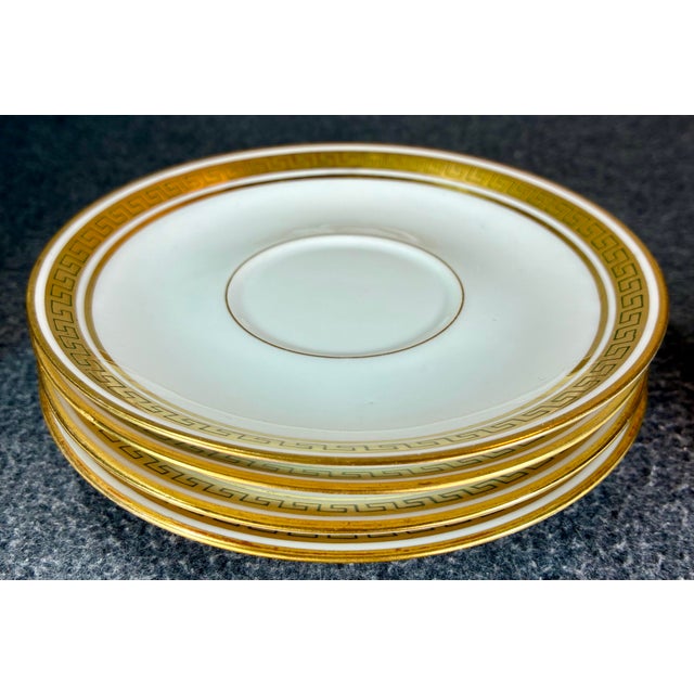 Limoges, France 7pc-Antique J P Limoges (France) Cup & Saucer Set For Sale - Image 4 of 7