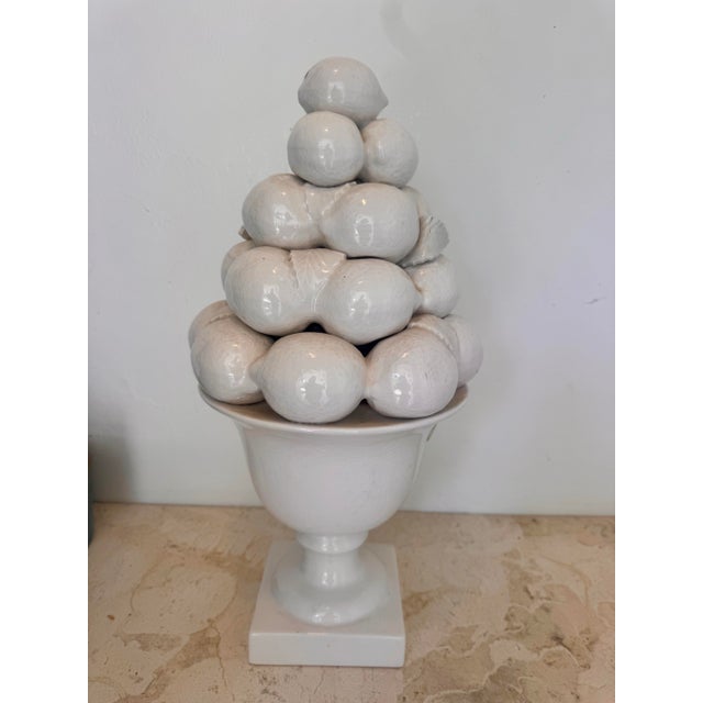 Really fun vintage ceramic lemon tree topiary sculpture made in Portugal expressly for Great City Traders San Francisco....
