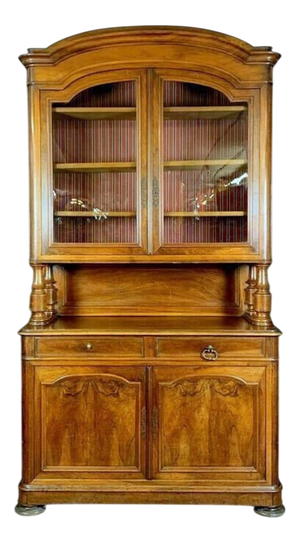 Superb Parisian Louis Philippe Period Walnut Bookcase 1830
