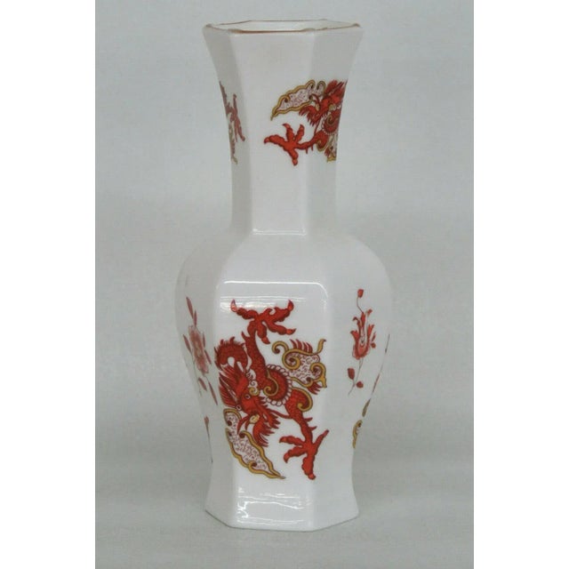 Crown Staffordshire Rangoon Dragon Small English Bone China Vase For Sale - Image 11 of 11