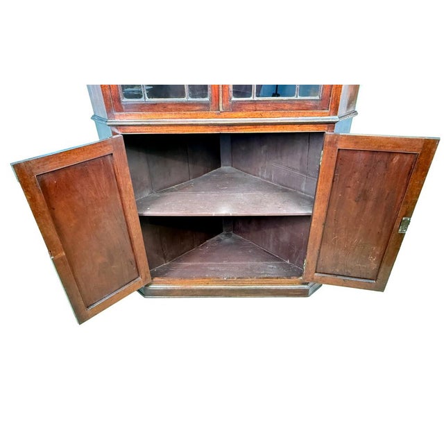 Wood Georgian Mahogany Double Corner Cabinet, 1770 For Sale - Image 7 of 11