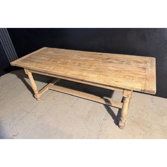 Wood French Oak Farmhouse Dining Table, 1920 For Sale - Image 7 of 14