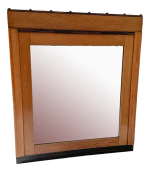 Art Deco Amsterdamse School Oak Wall Mirror from Fa. Drilling, Amsterdam, 1920s
