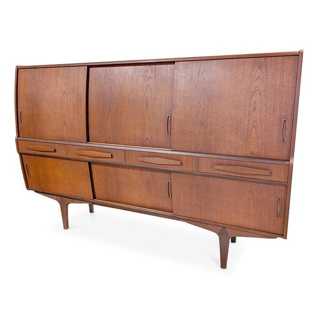 1950s 1950s Teak Credenza by Poul Jessen For PMJ Viby, Attributed For Sale - Image 5 of 10