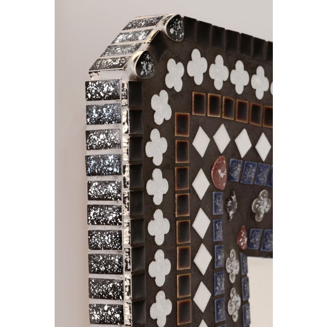 Vintage Scandinavian Mosaic Wall Mirror, 1960s For Sale - Image 11 of 12
