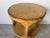 Brown Vintage Maitland-Smith Faux Ostrich Leather Round Two-Tier End Table/ Sold For Sale - Image 8 of 12