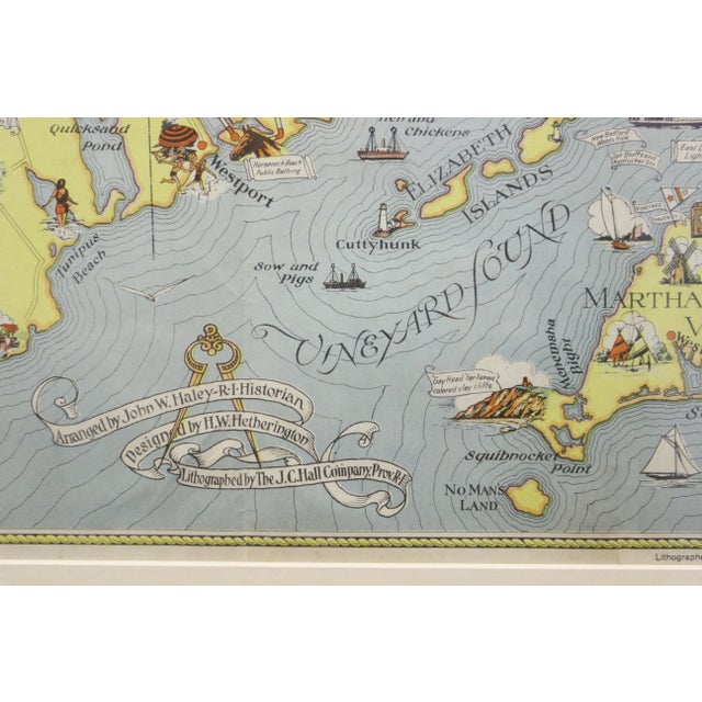 1930s Mount Hope Bridge, Bristol, Rhode Island Map, 1933 For Sale - Image 5 of 7