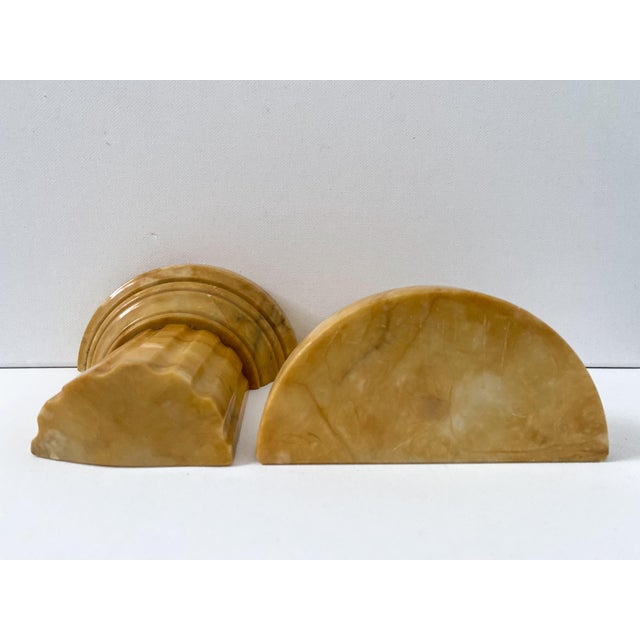 Mid-Century Grand Tour Style Italian Alabaster Column Bookends- a Pair For Sale - Image 9 of 11