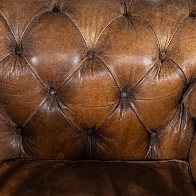 Early 21st Century 21st Century English Brown Leather Chesterfield Armchair by Halo For Sale - Image 5 of 18