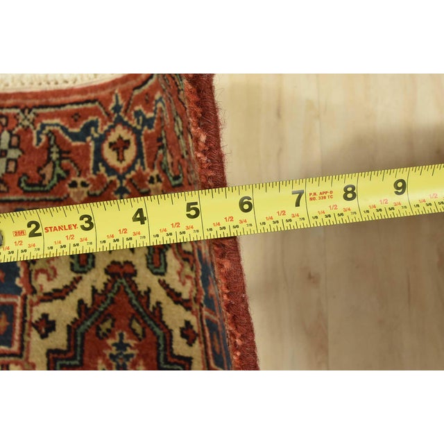 Heriz Runner 2’7” X 21’10” Rust Wool Tribal Hand-Knotted Oriental Rug For Sale - Image 10 of 12