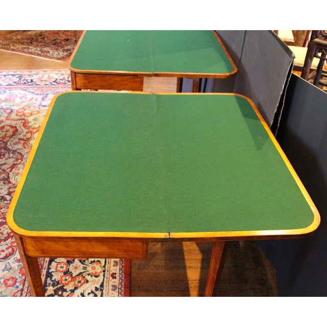 Circa 1790 English George III Pair of Satinwood Games Tables For Sale - Image 9 of 11
