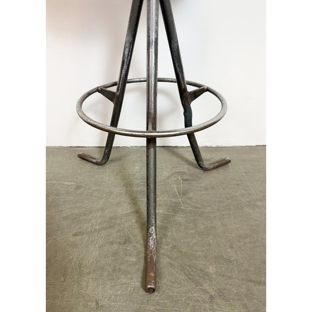 Wood Industrial Grey Workshop Stool, 1960s For Sale - Image 7 of 18