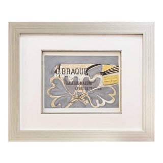 Braque Lithograph 4 Galerie Maeght 1959 Framed For Sale