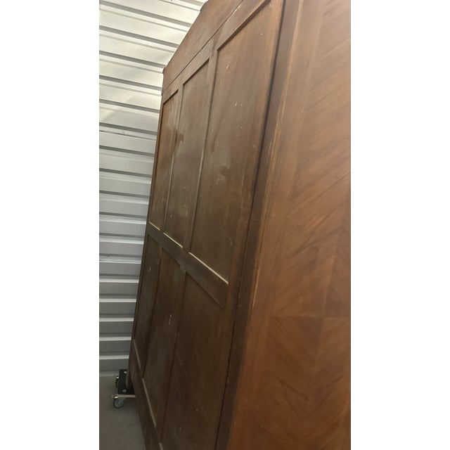 19th Century French Louis XV Walnut Wood Armoire Mirror Three Antique For Sale - Image 10 of 17