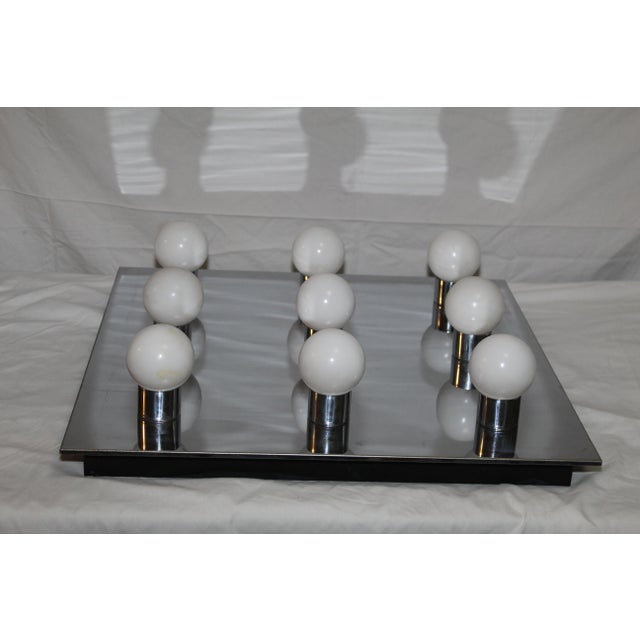 Chrome Lightolier Mid-Century Modern 9 Light Chrome Ceiling Fixture For Sale - Image 8 of 12