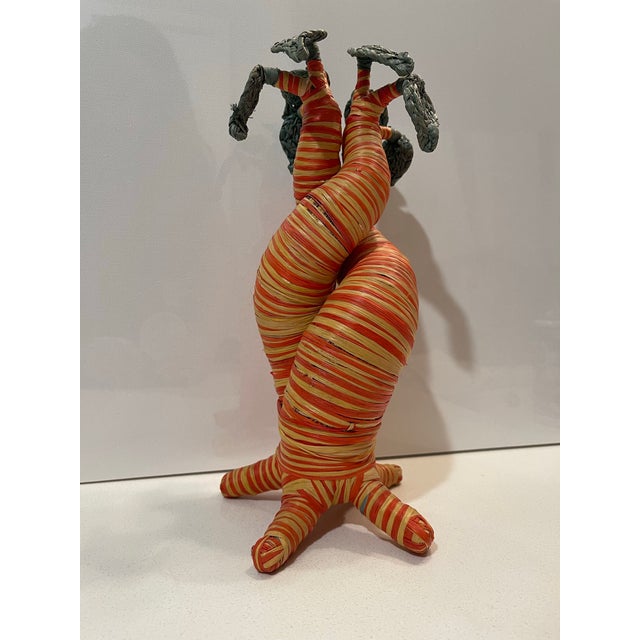 Textile Baobab Tree Sculpture, Madagascar, Handcrafted For Sale - Image 7 of 12