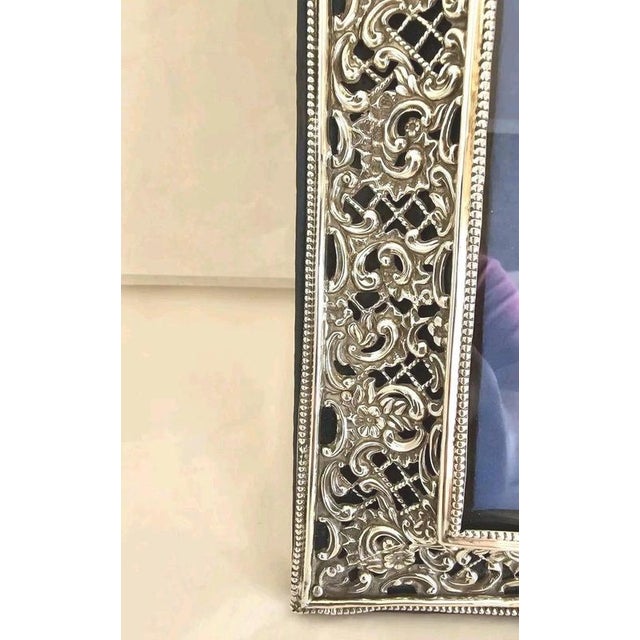 Antique Silver-Mounted Photograph Frame, Birmingham, 1898 For Sale - Image 12 of 18