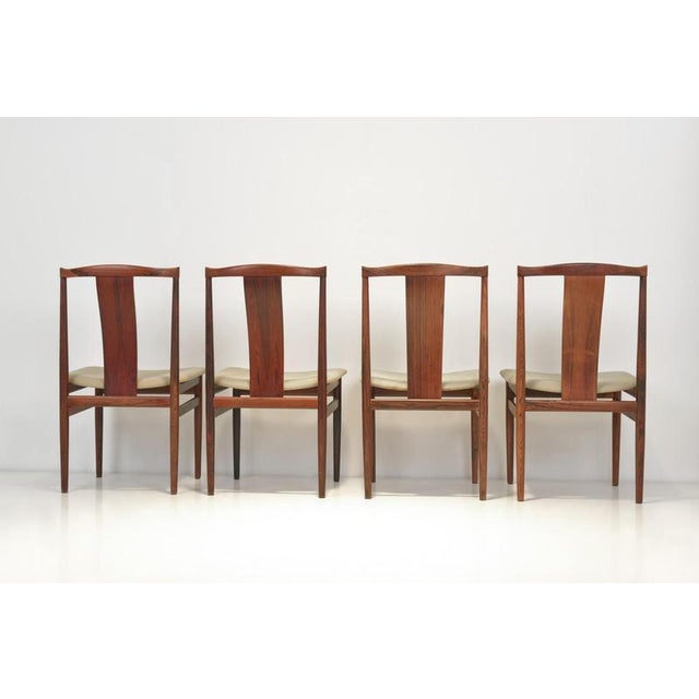 Chairs in Pau Ferro Veneer by Henning Sorensen for Danex, 1960s, Set of 4 For Sale - Image 5 of 11
