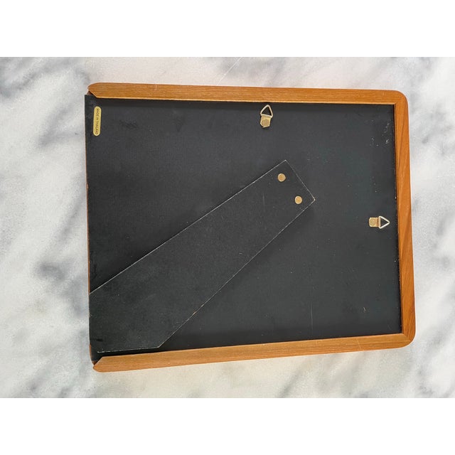 Late 20th Century Vintage Danish Modern Style Teak Wood Picture Frame For Sale - Image 5 of 8