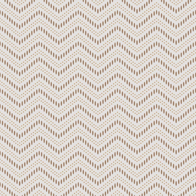 SAMPLE - Boråstapeter Chevron Dots Wallpaper In Natural For Sale