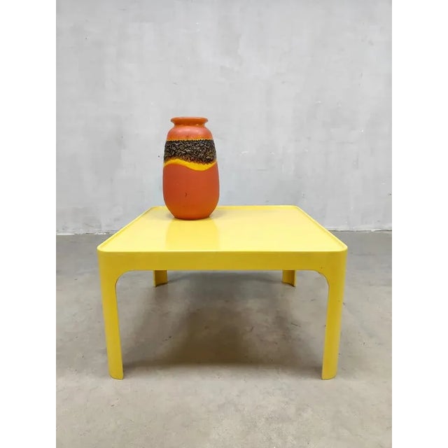 Vintage Space Age Style Yellow Coffee Table by Preben Fabricius For Sale - Image 4 of 5