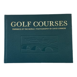 Early 21st Century Leather and Gilt Book Golf Courses Fairways of the World For Sale