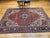 Early 20th Century Heriz, Hand-Knotted Wool, Geometric Pattern, Vegetable Dyes, Red & Navy, 7x9 For Sale - Image 10 of 11