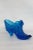Mid 20th Century Fenton Blue Hobnail Cat Head Victorian Glass Slipper Shoe Figurine For Sale - Image 5 of 12