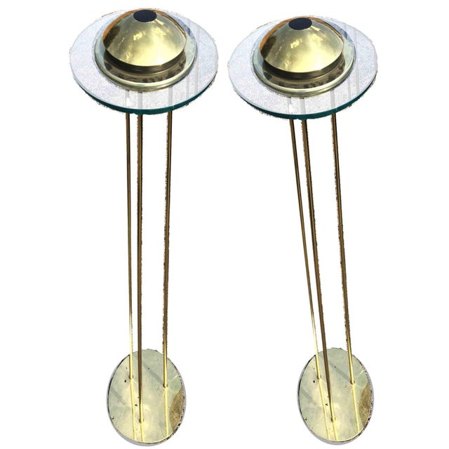 1980s 1987 Robert Sonneman for Kovacs Saturn L-710 Floor Lamps - A Pair For Sale - Image 5 of 11