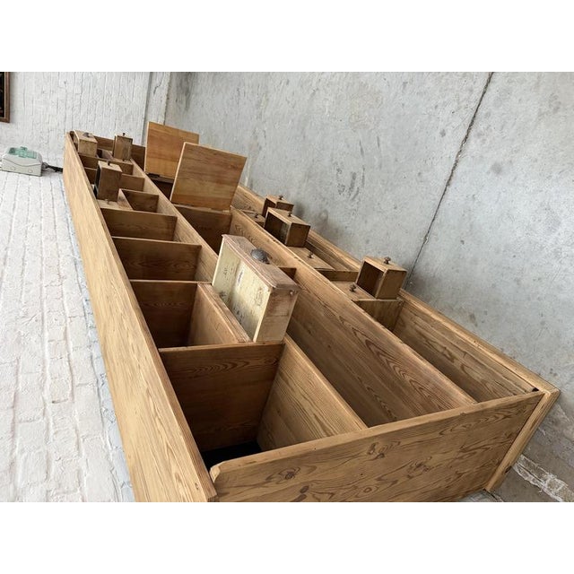 Large Workshop Cabinet in Pine, 1940s For Sale - Image 9 of 18