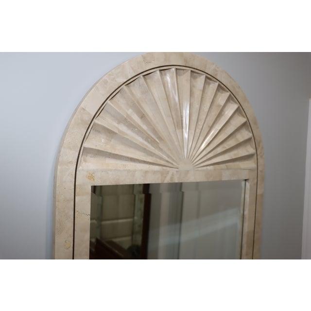 1990's Tessellated Stone Arched Wall Mirrro For Sale - Image 14 of 16