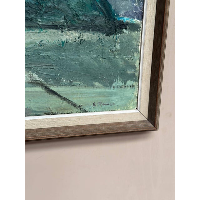 Einar Persson, Coastal Motif, 1950s, Oil on Panel, Framed For Sale - Image 8 of 18