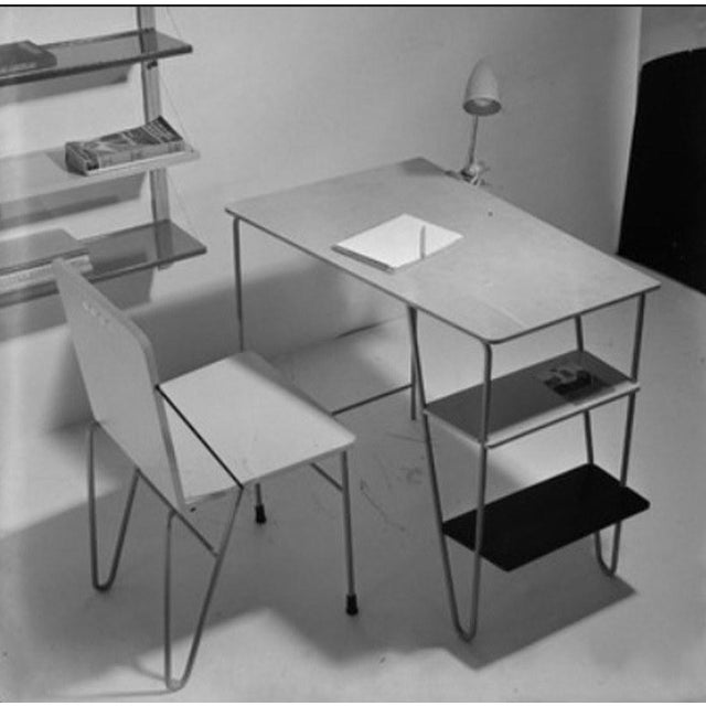 Black Writing Table by Gerrit Rietveld Jr., 1950s For Sale - Image 8 of 10
