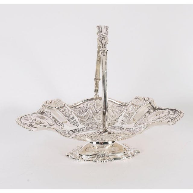 Antique Victorian Silver Plated Fruit Basket, 1800s For Sale - Image 3 of 18