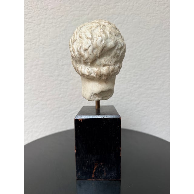 Mid 20th Century Antique-Style Classical Roman Head Bust on Custom Stand For Sale - Image 5 of 8