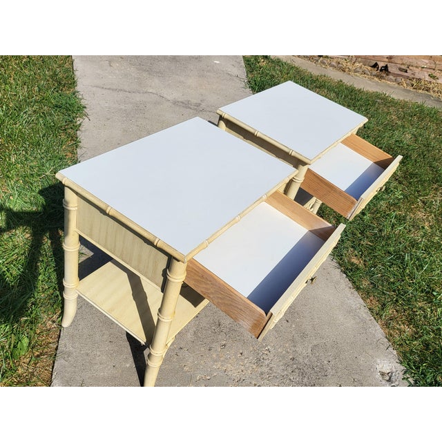 Thomasville Allegro Faux Bamboo Nightstands-a Pair For Sale In Columbus - Image 6 of 18