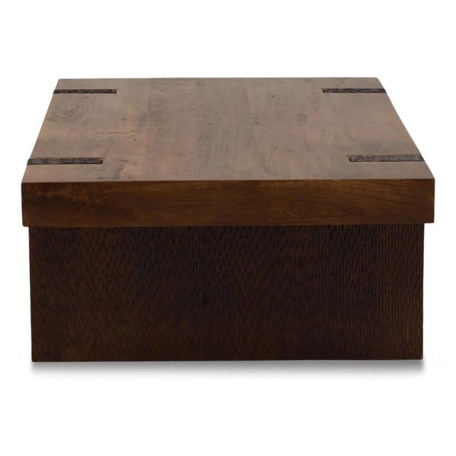 Contemporary Mesa Modern Wood Block Coffee Table For Sale - Image 3 of 6