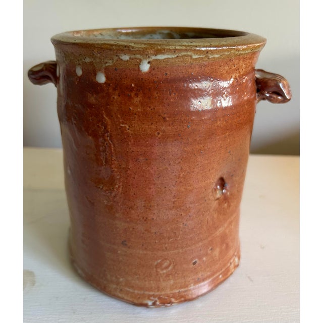 Vintage Studio Pottery Wine Cooler With Blue Herron For Sale In Philadelphia - Image 6 of 9