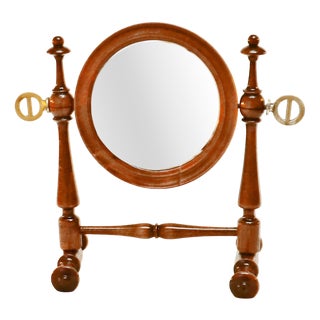 Historicism Standing Mirror in Brass, 1880 For Sale