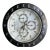 Vintage Black Silver and White Rolex Display Wall Clock For Sale