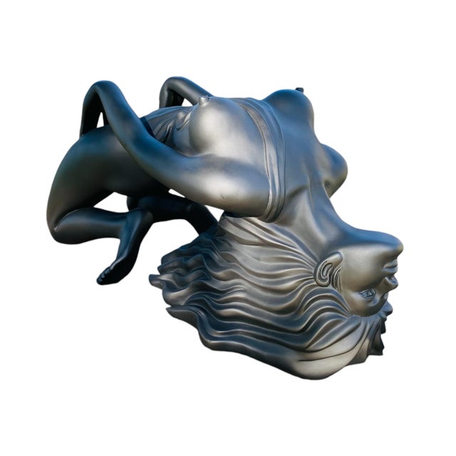 1980s 1980’s Postmodern Figural Sculptural Glass Top Coffee Table For Sale - Image 5 of 8