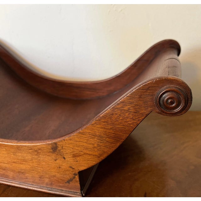 Mahogany Cheese Sleigh, Bread Basket Tray or Table Centerpiece for Displaying Fruit For Sale In New York - Image 6 of 12