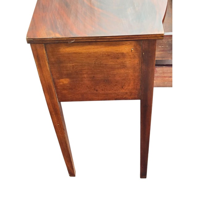 Wood 19th Century English Mahogany Sheraton Stencil Night Stand/Bedside Cabinet. For Sale - Image 7 of 9