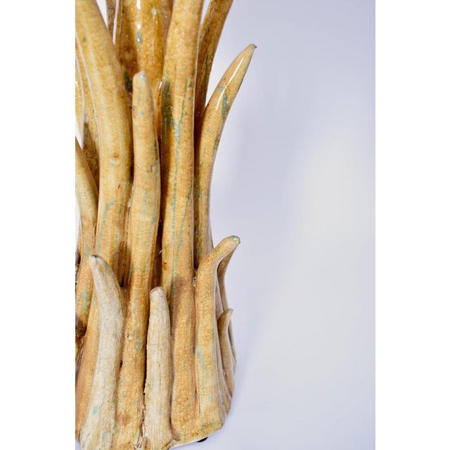 Pico Mustard Ceramic Lamp by Barracuda Interiors For Sale - Image 4 of 5