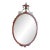 Early 20th C. Solid Carved Mahogany George III Style Oval Mirror For Sale