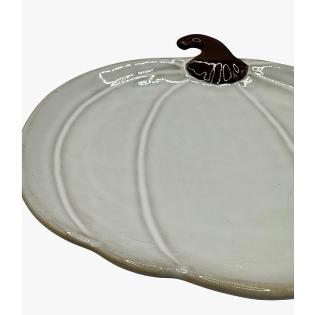 Vintage Crofton White Harvest Pumpkin Plates - A Set 4 For Sale - Image 12 of 12
