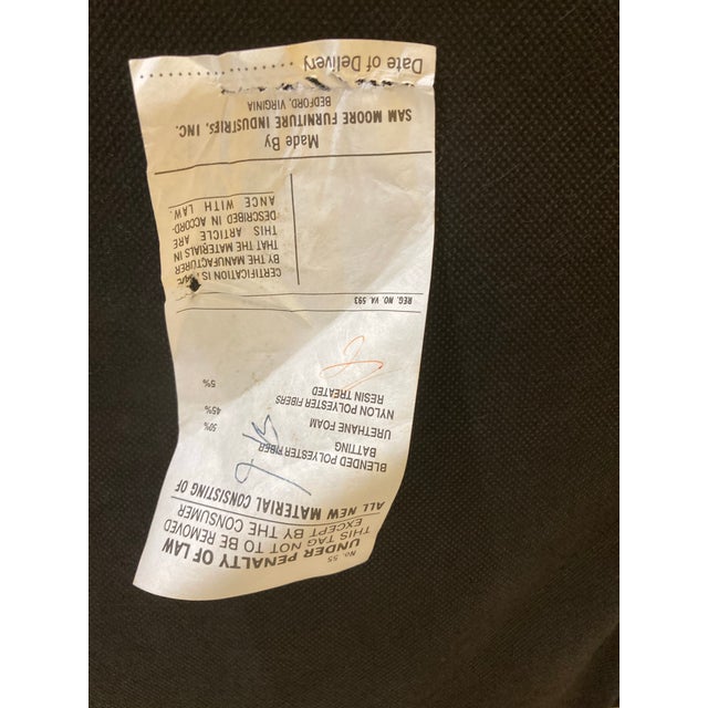 Late 20th Century Library Chairs in Pink Rose Damask by Sam Moore Furniture - A Pair For Sale - Image 12 of 12