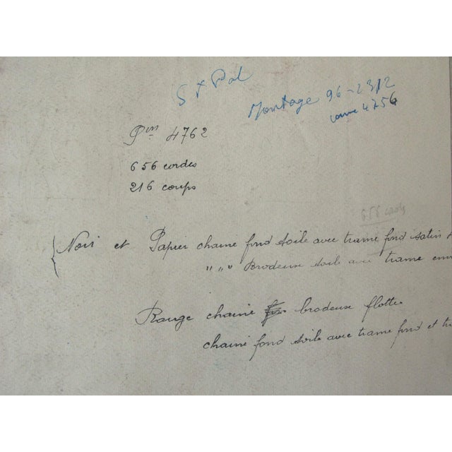 Antique Textile Design on Paper For Sale - Image 6 of 6